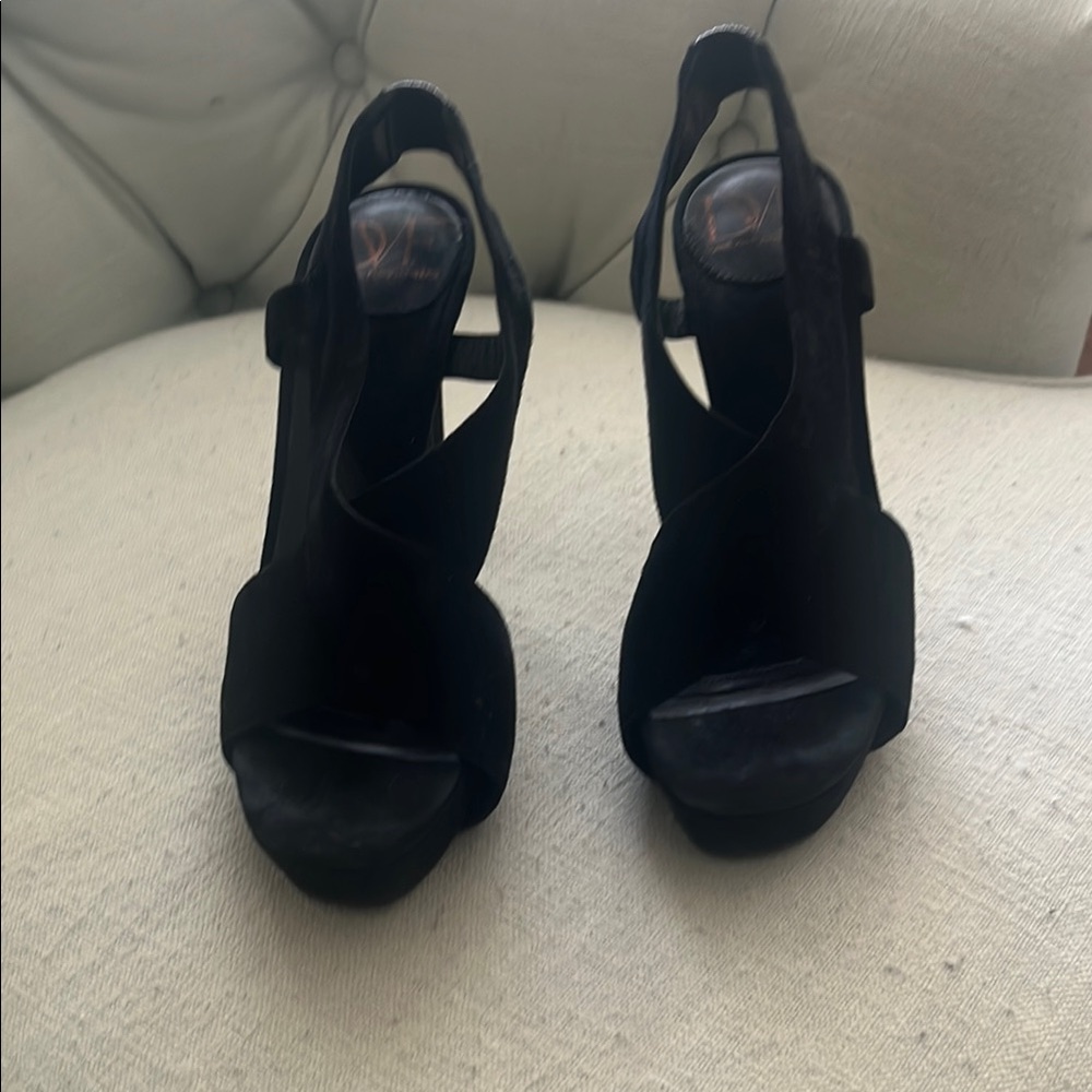 Diane Von Furstenberg Black Heeled Sandals